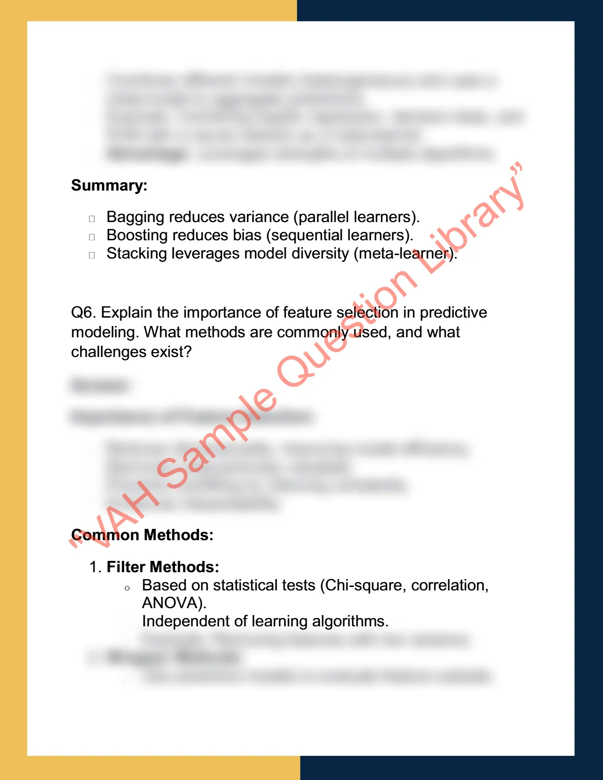 COMP 7620 – Data Mining and Predictive Models 6